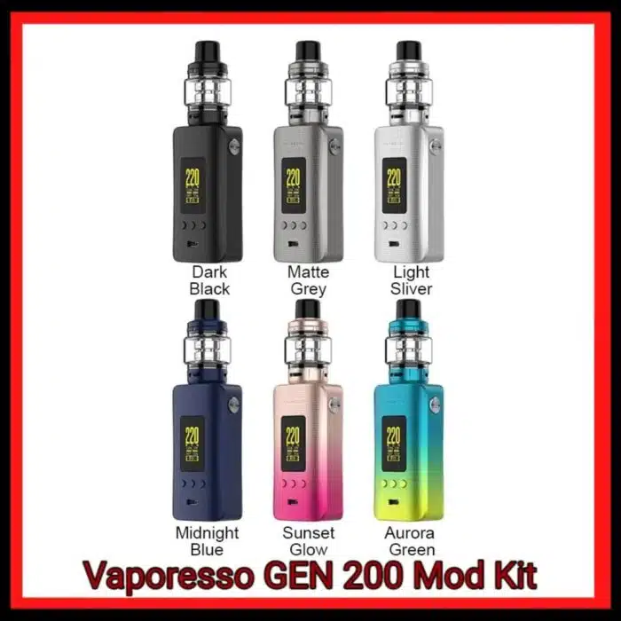 1 9 Best Vape Store UAE Online | Dxb Vape Club Online Authentic VAPORESSO GEN 200 Kit With iTank Atomizer 8ml