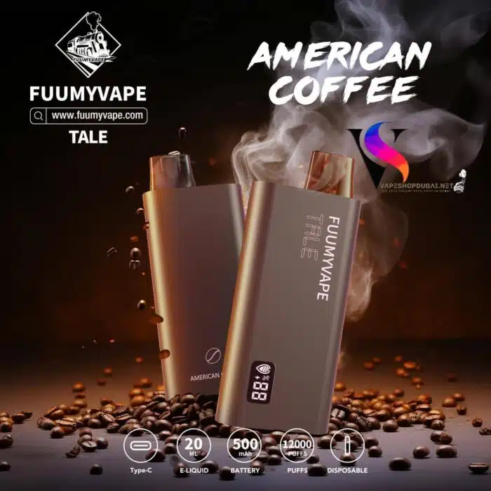 American Coffee Best Vape Store UAE Online | Dxb Vape Club Online FUUMYVAPE TALE 12000 PUFFS RECHARGEABLE DISPOSABLE IN UAE