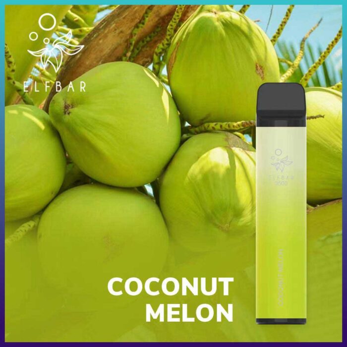 COCONUT MELON BY ELF BAR DISPOSABLE VAPE 3500PUFFS IN DUBAI UAE