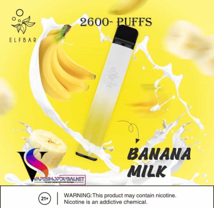 Elf bar 2600 Puffs Banana Milk