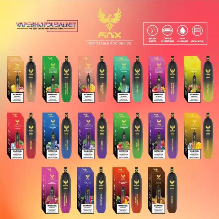 FINIX 6000PUFFS 2 Best Vape Store UAE Online | Dxb Vape Club Online Finix 6000 Puffs Disposable Vape In UAE