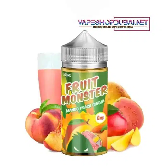 Fruit Monster Mango Peach Guava ice 100ml Best Vape Store UAE Online | Dxb Vape Club Online Fruit Monster Mango Peach Guava ice 100ml