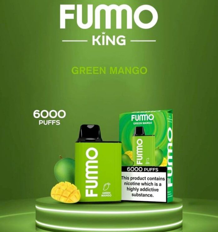 Fumo King 6000 Puffs Disposable Vape Green Mango 1