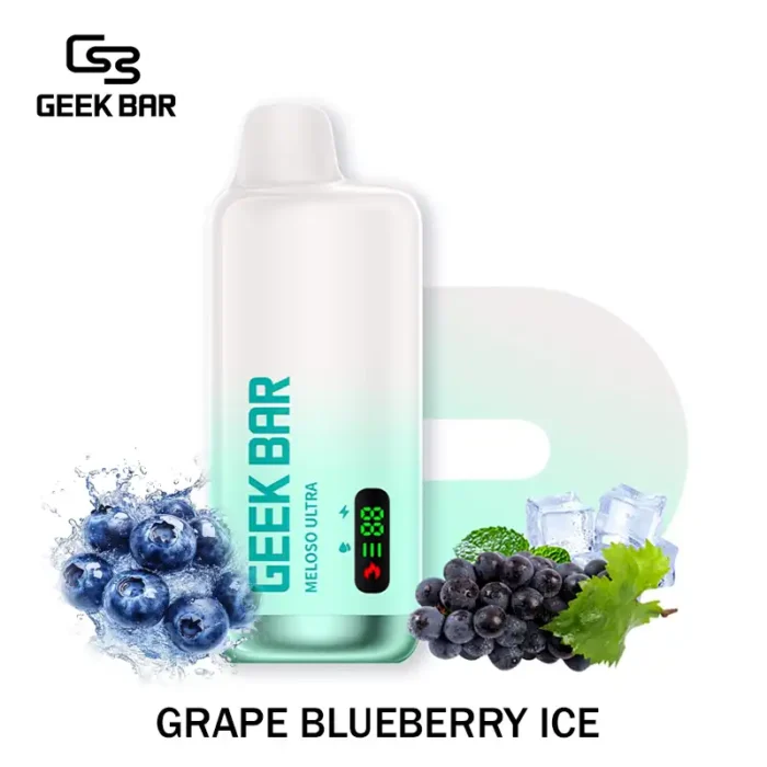 GEEK BAR Meloso Ultra 10000 Puffs Grape Blueberry Ice Best Vape Store UAE Online | Dxb Vape Club Online GEEK BAR Meloso Ultra 10000 Puffs In UAE
