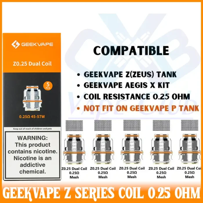 GeekVape Z Series Coils 0.25 ohm In Dubai