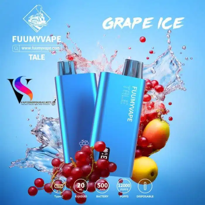 Grape Ice 3 1 Best Vape Store UAE Online | Dxb Vape Club Online FUUMYVAPE TALE 12000 PUFFS RECHARGEABLE DISPOSABLE IN UAE