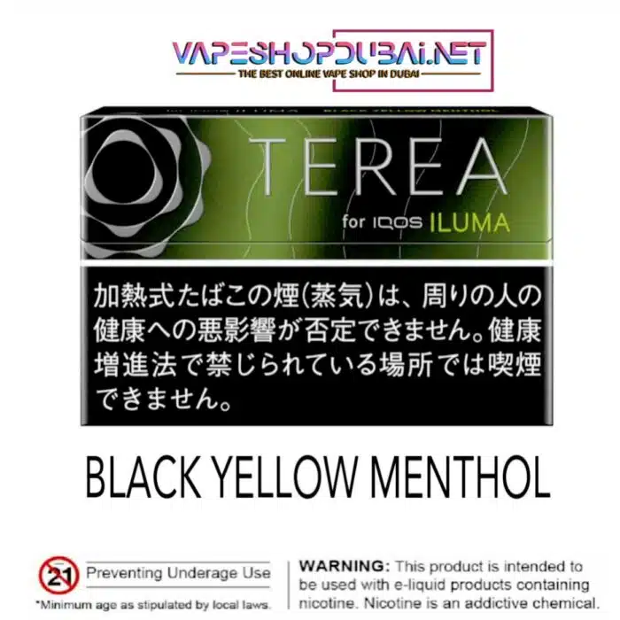 HEETS TEREA BLACK YELLOW MENTHOL 1 Best Vape Store UAE Online | Dxb Vape Club Online HEETS TEREA BLACK YELLOW MENTHOL