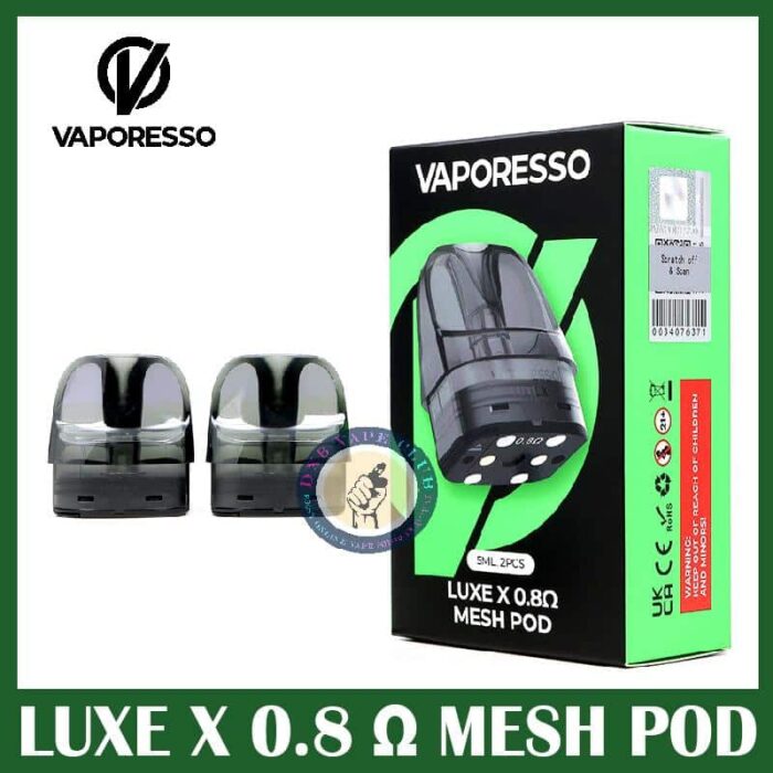 LUXE X 0.8 Ω MESH POD Best Vape Store UAE Online | Dxb Vape Club Online Vaporesso LUXE X Pod Cartridge (2pcs/pack) In UAE