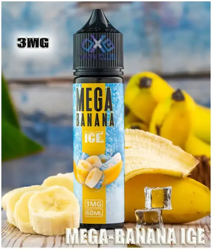 MEGA 60ML Bottle E Liquid MEGA Banana Ice Best Vape Store UAE Online | Dxb Vape Club Online Mega E-Liquid By Grand E-Juice 60ml In Dubai