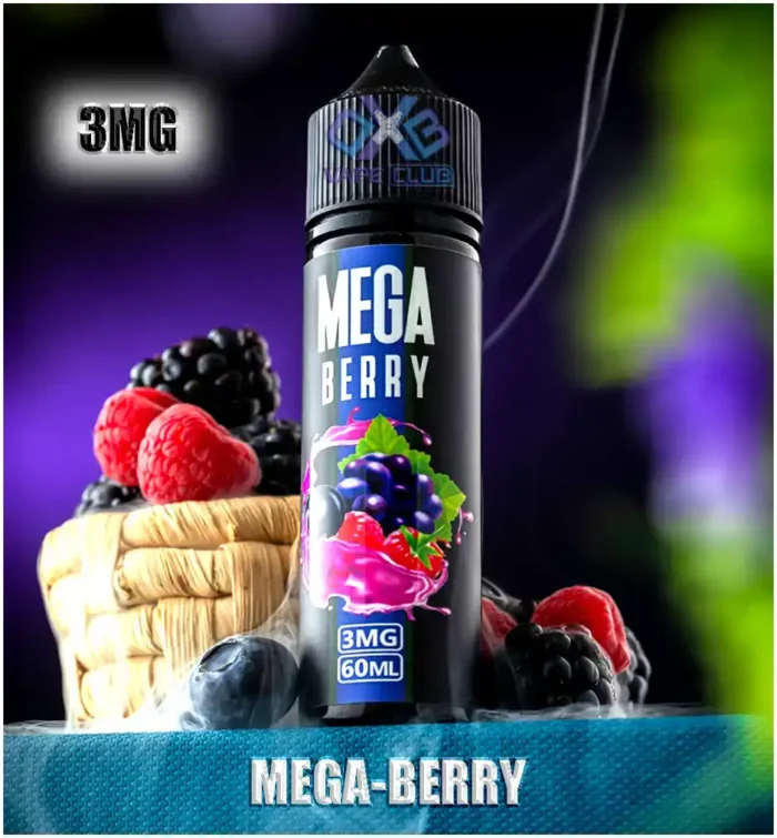 MEGA 60ML Bottle E Liquid MEGA Berry Best Vape Store UAE Online | Dxb Vape Club Online Mega E-Liquid By Grand E-Juice 60ml In Dubai