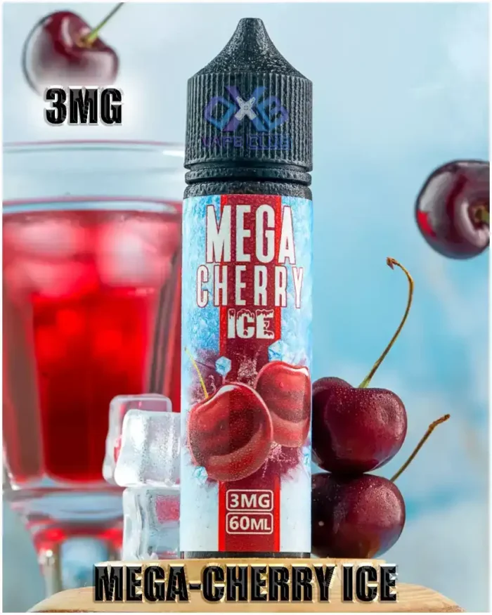 MEGA 60ML Bottle E Liquid MEGA Cherry Ice Best Vape Store UAE Online | Dxb Vape Club Online Mega E-Liquid By Grand E-Juice 60ml In Dubai