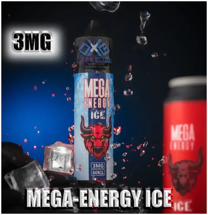 MEGA 60ML Bottle E Liquid MEGA Energy Ice Best Vape Store UAE Online | Dxb Vape Club Online Mega E-Liquid By Grand E-Juice 60ml In Dubai