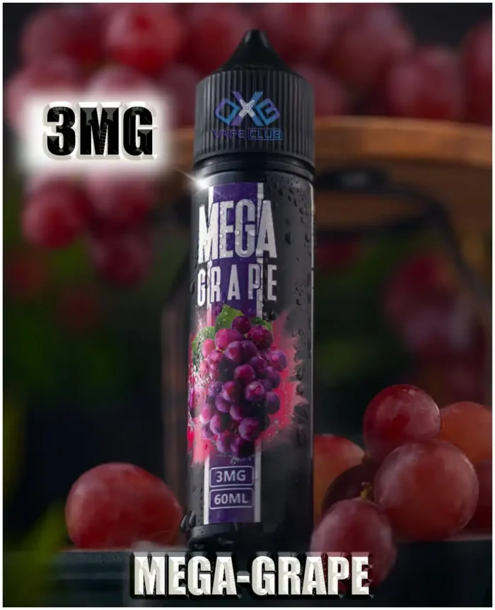 MEGA 60ML Bottle E Liquid MEGA Grape Best Vape Store UAE Online | Dxb Vape Club Online Mega E-Liquid By Grand E-Juice 60ml In Dubai