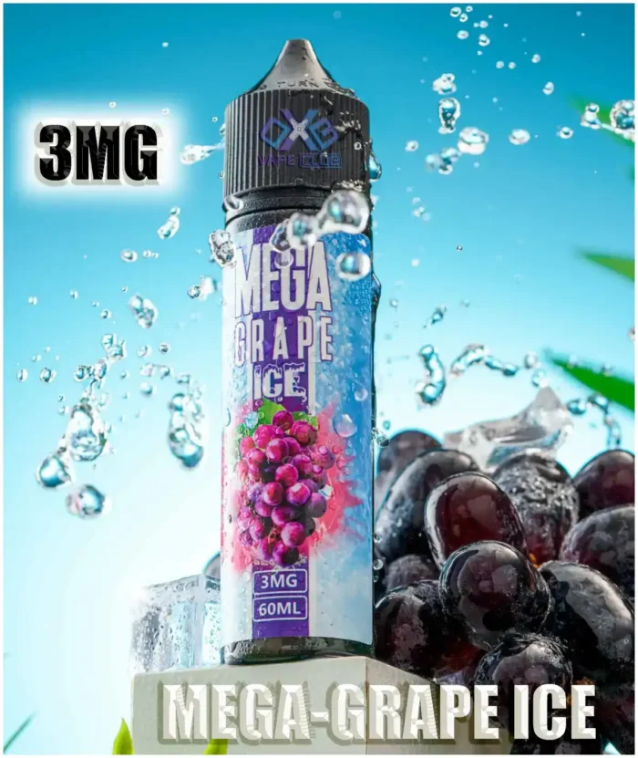 MEGA 60ML Bottle E Liquid MEGA Grape Ice Best Vape Store UAE Online | Dxb Vape Club Online Mega E-Liquid By Grand E-Juice 60ml In Dubai