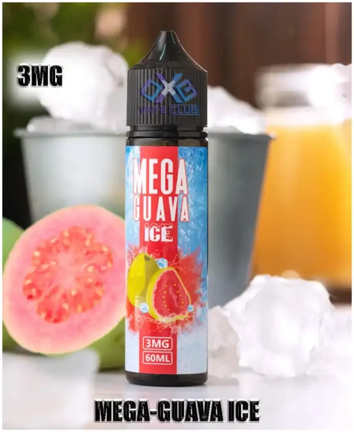 MEGA 60ML Bottle E Liquid MEGA Guava Ice Best Vape Store UAE Online | Dxb Vape Club Online Mega E-Liquid By Grand E-Juice 60ml In Dubai