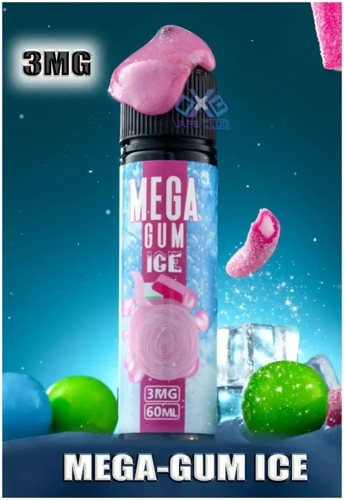 MEGA 60ML Bottle E Liquid MEGA Gum Ice Best Vape Store UAE Online | Dxb Vape Club Online Mega E-Liquid By Grand E-Juice 60ml In Dubai