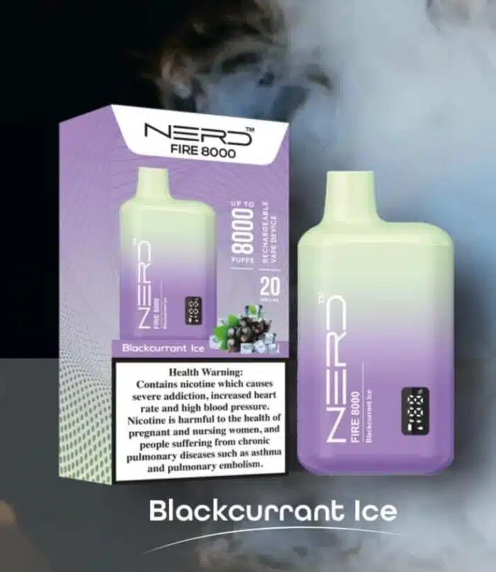 NERD FIRE 8000 PUFFS BLACKCURRANT ICE Best Vape Store UAE Online | Dxb Vape Club Online Nerd Fire 8000 Puffs - Buy Nerd Fire @ Best Price AED 40