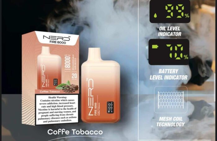 NERD FIRE 8000 PUFFS COFFE TOBACCO