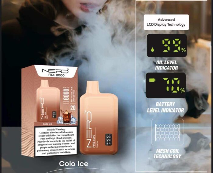 NERD FIRE 8000 PUFFS COLA ICE