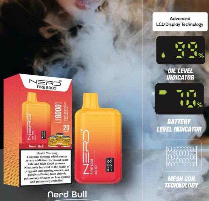 NERD FIRE 8000 PUFFS NERD BULL