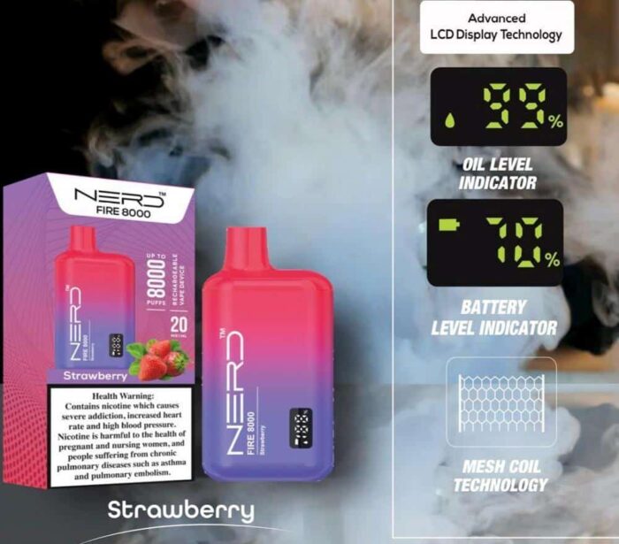 NERD FIRE 8000 PUFFS STRAWBERRY