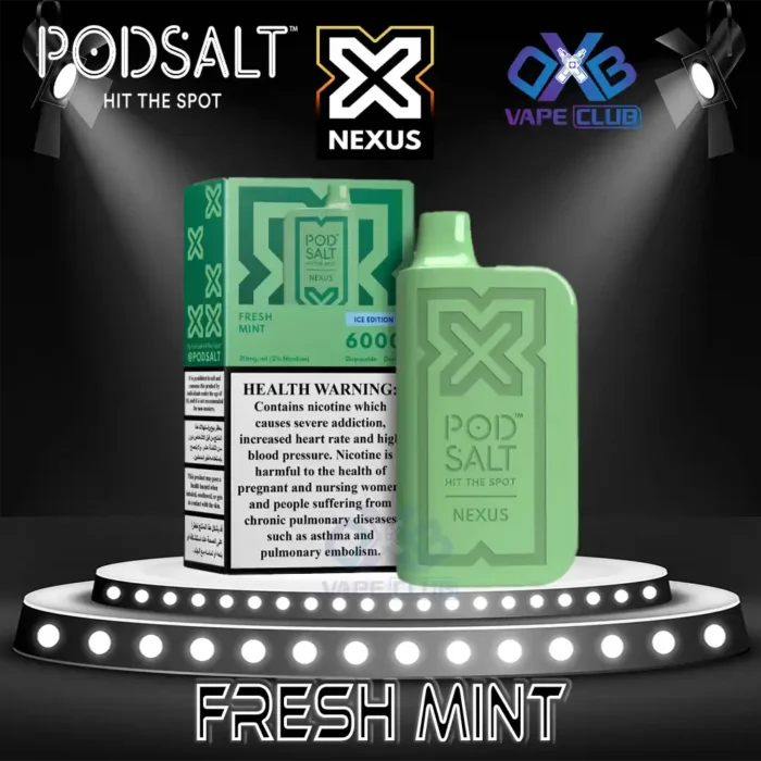 PodSalt Nexus 6000 Puffs Disposable Vape Fresh Mint