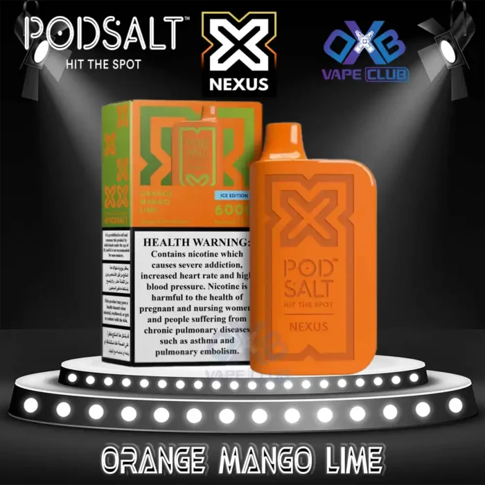 PodSalt Nexus 6000 Puffs Disposable Vape Orange Mango Lime