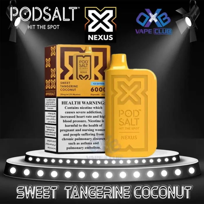 PodSalt Nexus 6000 Puffs Disposable Vape Sweet Tangerine Coconut