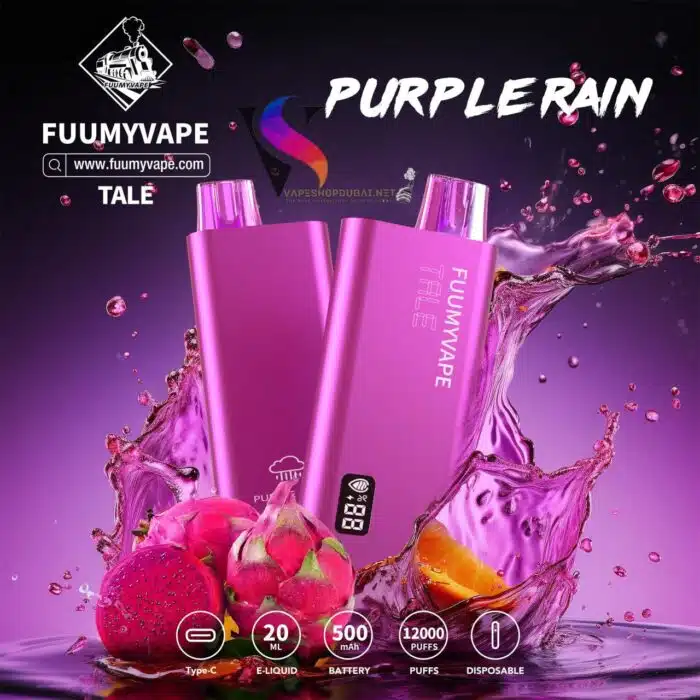 Purole Rain f Best Vape Store UAE Online | Dxb Vape Club Online FUUMYVAPE TALE 12000 PUFFS RECHARGEABLE DISPOSABLE IN UAE