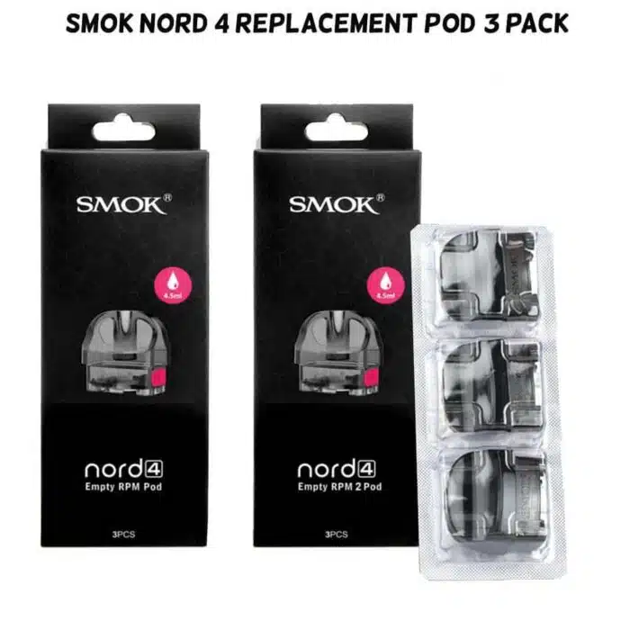 SMOK Nord 4 Empty Pod Cartridge Best Vape Store UAE Online | Dxb Vape Club Online SMOK Nord 4 Empty Pod Cartridge 4.5ml (3pcs/pack) in uae