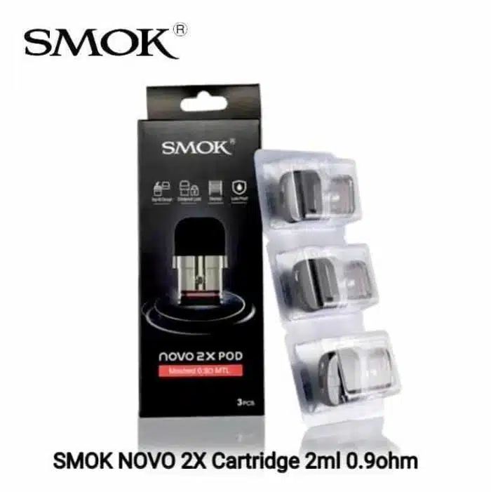 Smok Novo 2x Replacement Pod Best Vape Store UAE Online | Dxb Vape Club Online Smok Novo 2x Replacement Pod 2ml 0.9ohm In UAE