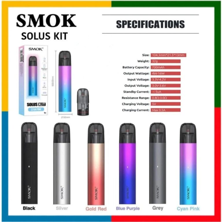 Smok Solus 16w Pod Kit Best Vape Store UAE Online | Dxb Vape Club Online Home