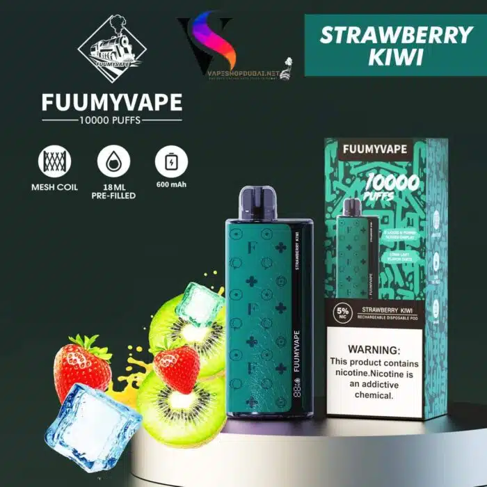 Strwberry Kiwi 10000 Best Vape Store UAE Online | Dxb Vape Club Online FUUMYVAPE RECHARGEBLE DISPOSABLE 10000 PUFFS