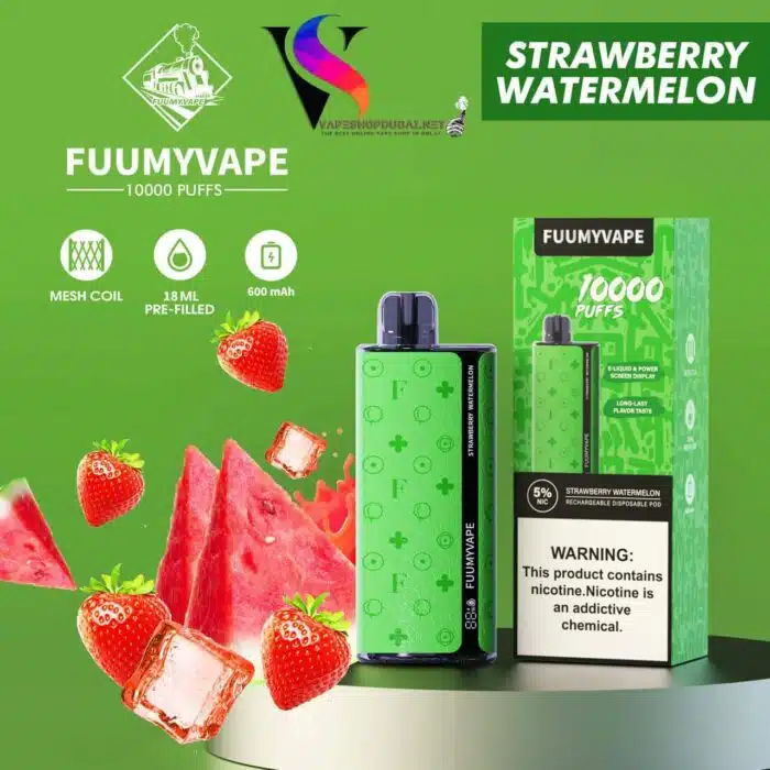 Strwberry Watermellon 10000 Best Vape Store UAE Online | Dxb Vape Club Online FUUMYVAPE RECHARGEBLE DISPOSABLE 10000 PUFFS