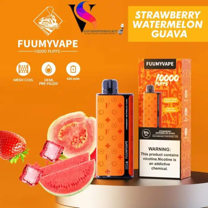 Strwberry Watermellon Guava Best Vape Store UAE Online | Dxb Vape Club Online FUUMYVAPE RECHARGEBLE DISPOSABLE 10000 PUFFS