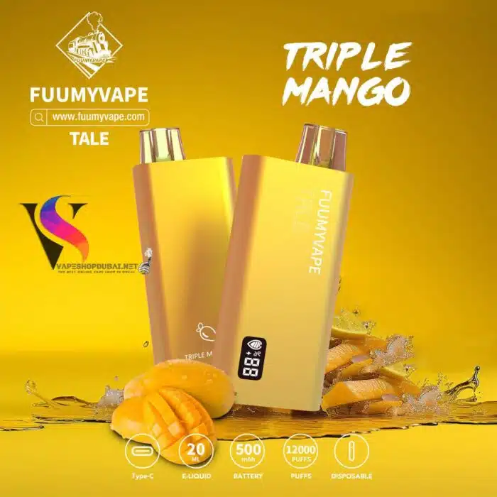 Triple Mango Best Vape Store UAE Online | Dxb Vape Club Online FUUMYVAPE TALE 12000 PUFFS RECHARGEABLE DISPOSABLE IN UAE