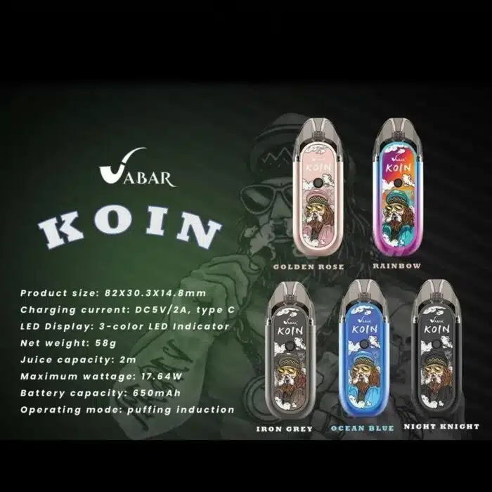 VABAR Koin Pod kit Best Vape Store UAE Online | Dxb Vape Club Online VABAR Koin Pod kit In DUBAI UAE