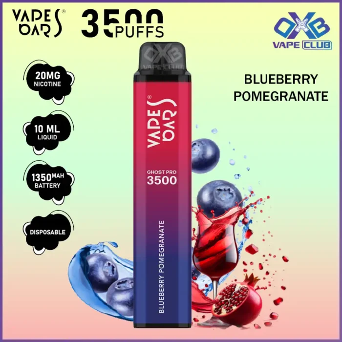 VAPES BARS GHOST PRO 3500 PUFFS 20MG BLUEBERRY POMEGRANATE Best Vape Store UAE Online | Dxb Vape Club Online Vapes Bars Ghost Pro 3500 Puffs | Buy Ghost Pro AED 40