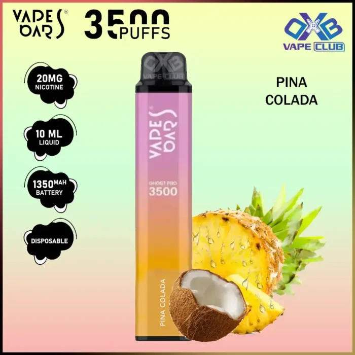 VAPES BARS GHOST PRO 3500 PUFFS 20MG PINA COLADA Best Vape Store UAE Online | Dxb Vape Club Online Vapes Bars Ghost Pro 3500 Puffs | Buy Ghost Pro AED 40