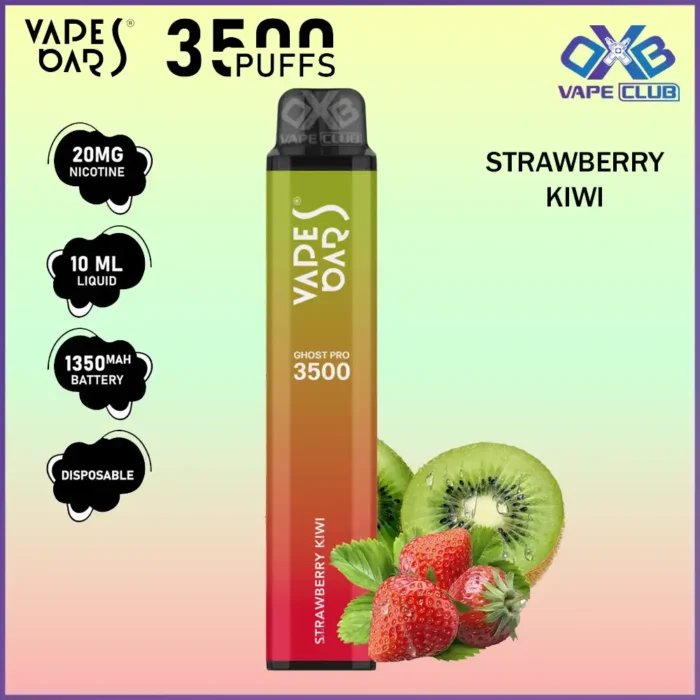 VAPES BARS GHOST PRO 3500 PUFFS 20MG STRAWBERRY KIWI Best Vape Store UAE Online | Dxb Vape Club Online Vapes Bars Ghost Pro 3500 Puffs | Buy Ghost Pro AED 40