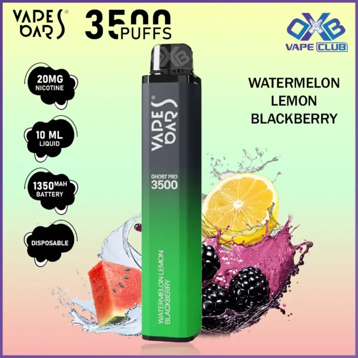 VAPES BARS GHOST PRO 3500 PUFFS 20MG Watermelon Lemon Blackberry Best Vape Store UAE Online | Dxb Vape Club Online Vapes Bars Ghost Pro 3500 Puffs | Buy Ghost Pro AED 40