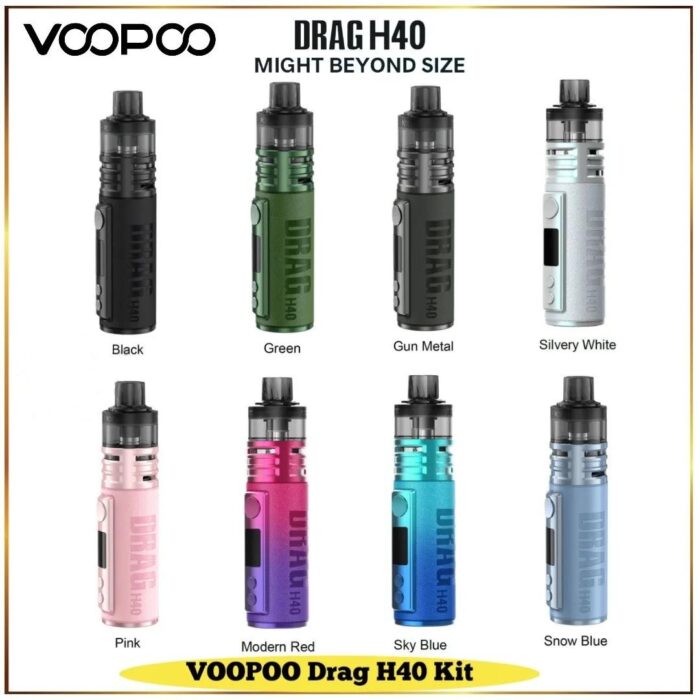 VOOPOO Drag H40 Pod Kit 40w 1500mAh Best Vape Store UAE Online | Dxb Vape Club Online VOOPOO Drag H40 Pod Kit 1500mAh In UAE