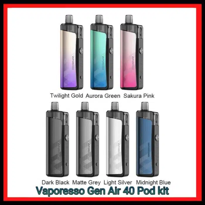 Vaporesso Gen Air 40 Pod Kit 1 Best Vape Store UAE Online | Dxb Vape Club Online Vaporesso Gen Air 40 Pod Kit 1800mAh 40W