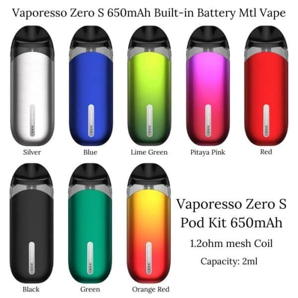 Vaporesso Zero S 650mAh Built in Battery Mtl Vape 1