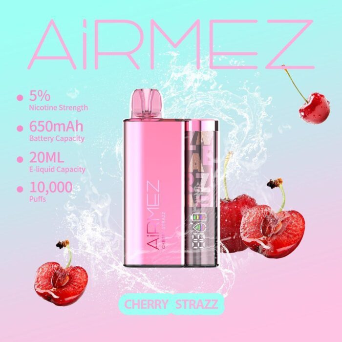 AiRMEZ 10000 Puffs Disposable Vape Cherry Strazz