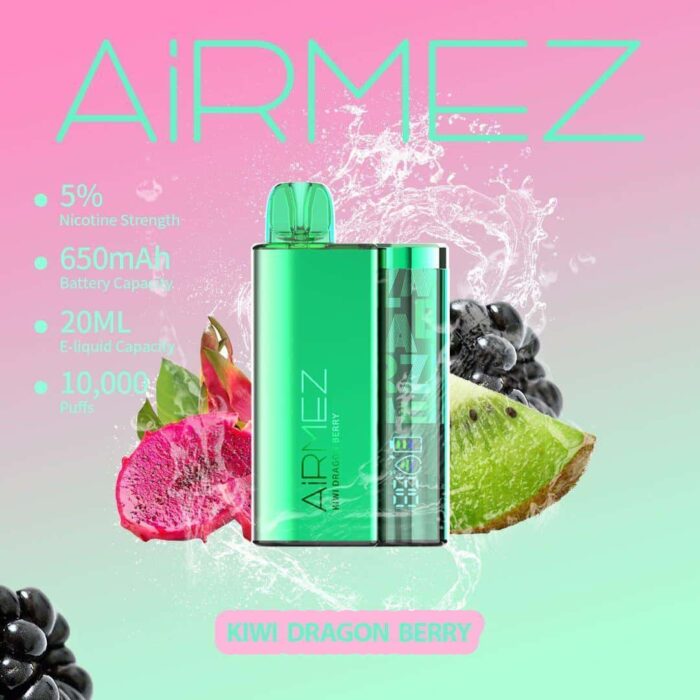 AiRMEZ 10000 Puffs Disposable Vape Kiwi Dragon Berry