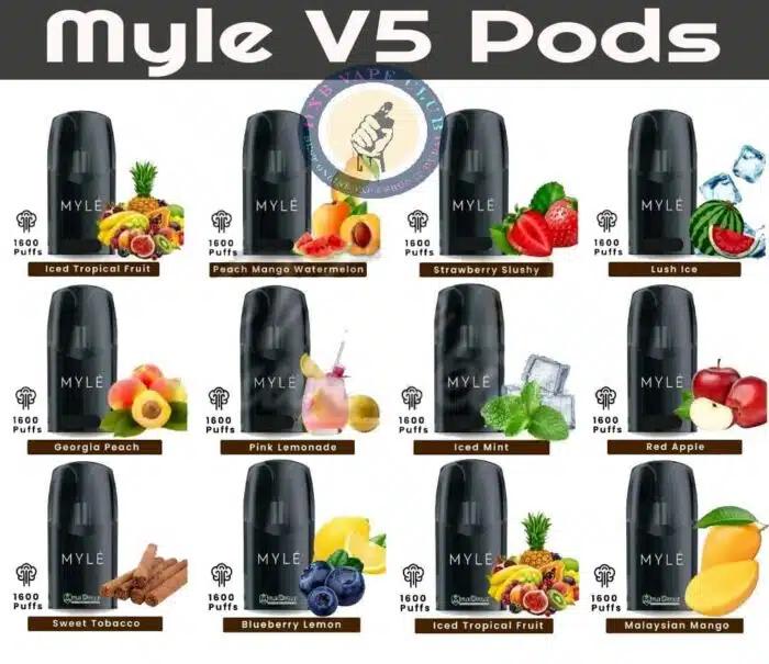 Myle V5 Pods Myle Meta Pods 1600 Puffs 2