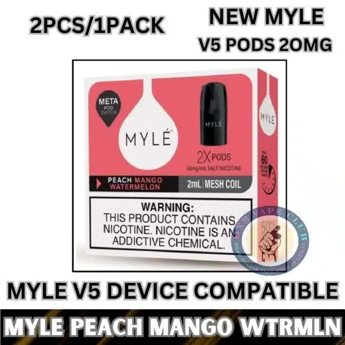 Myle V5 Pods Myle Meta Pods 1600 Puffs 4