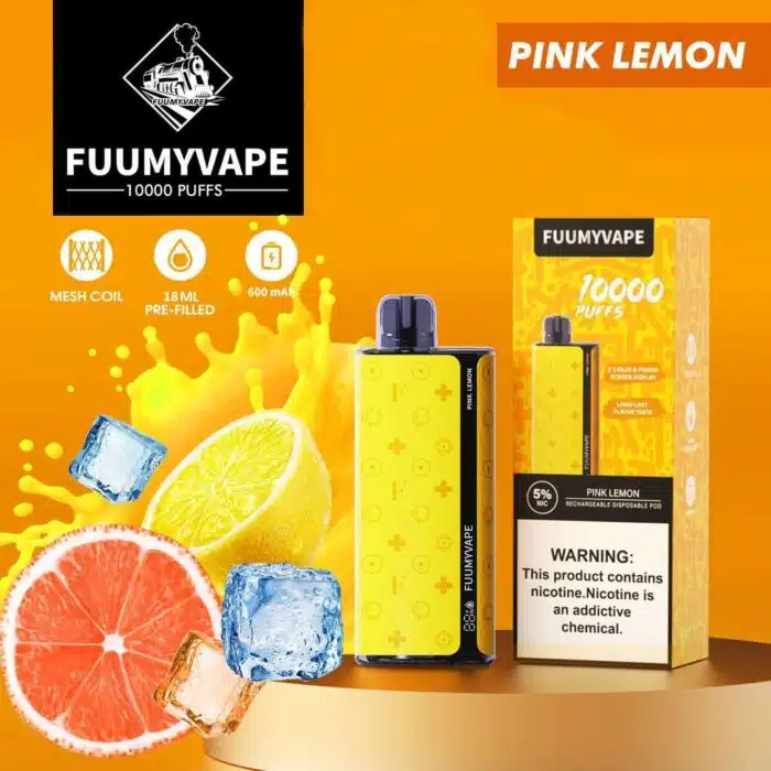 Pink Lemon Best Vape Store UAE Online | Dxb Vape Club Online Fuumy Vape Disposable 10000 Puffs In Dubai