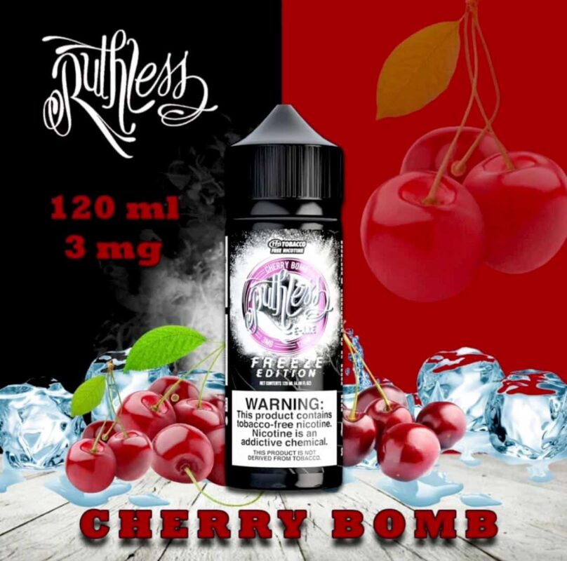 Cherry Bomb Freeze E-Liquid by Ruthless 120ml